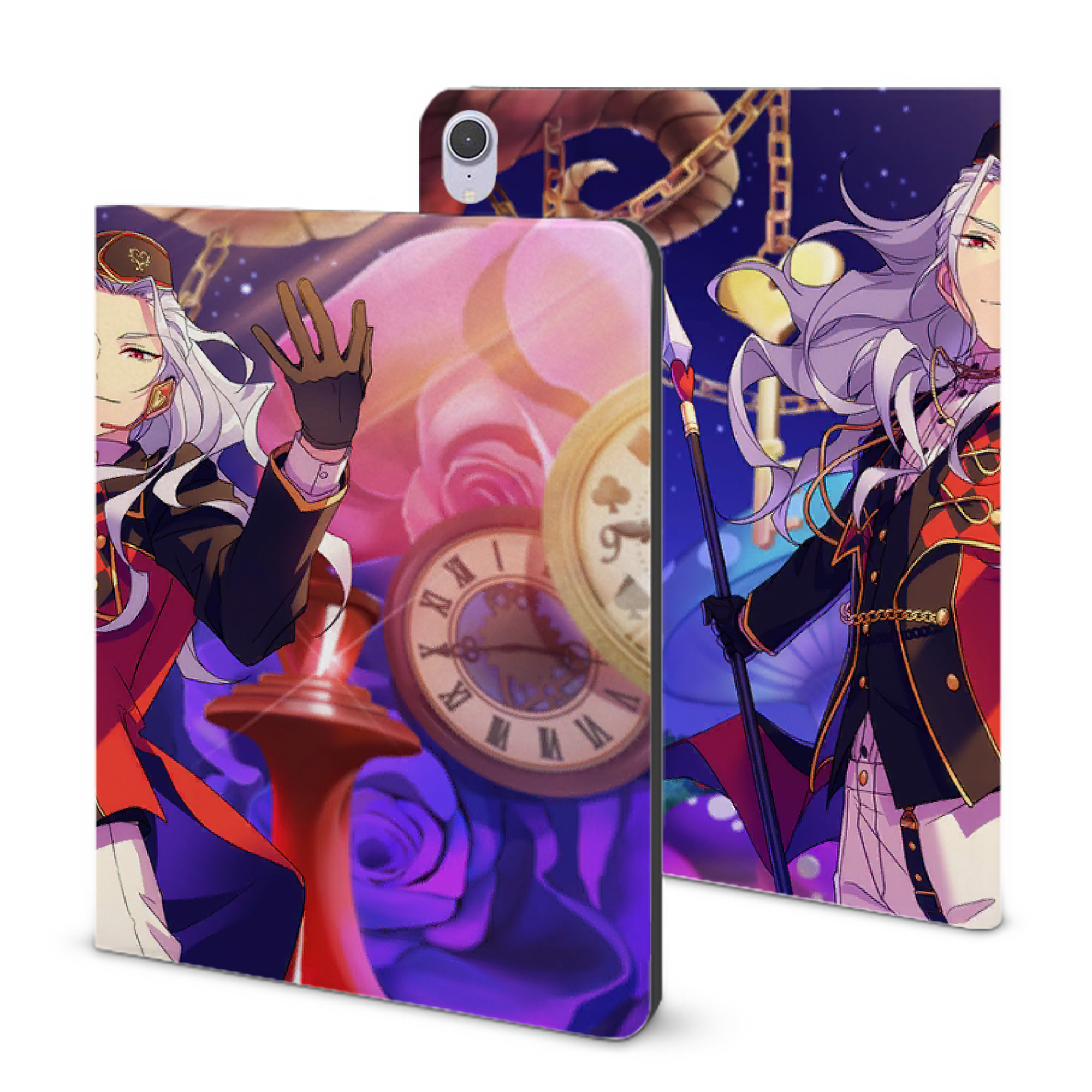 （画像用） あんさんぶるスターズ! Ensemble Stars IPad ケース ブック型 PUレザー TPU 耐衝撃 軽量 薄型 ペン収納なし 全面保護 IPad 各モデル対応
